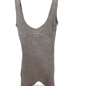 Gray Scoop-back Romper